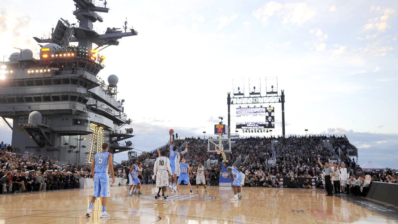 Gonzaga, Michigan State to play on USS Abraham Lincoln on Nov. 11