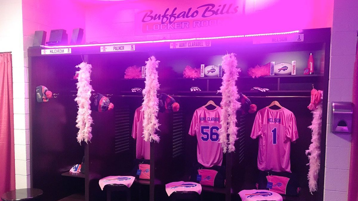 Buffalo Bills deck out locker room for breast cancer survivors - ESPN