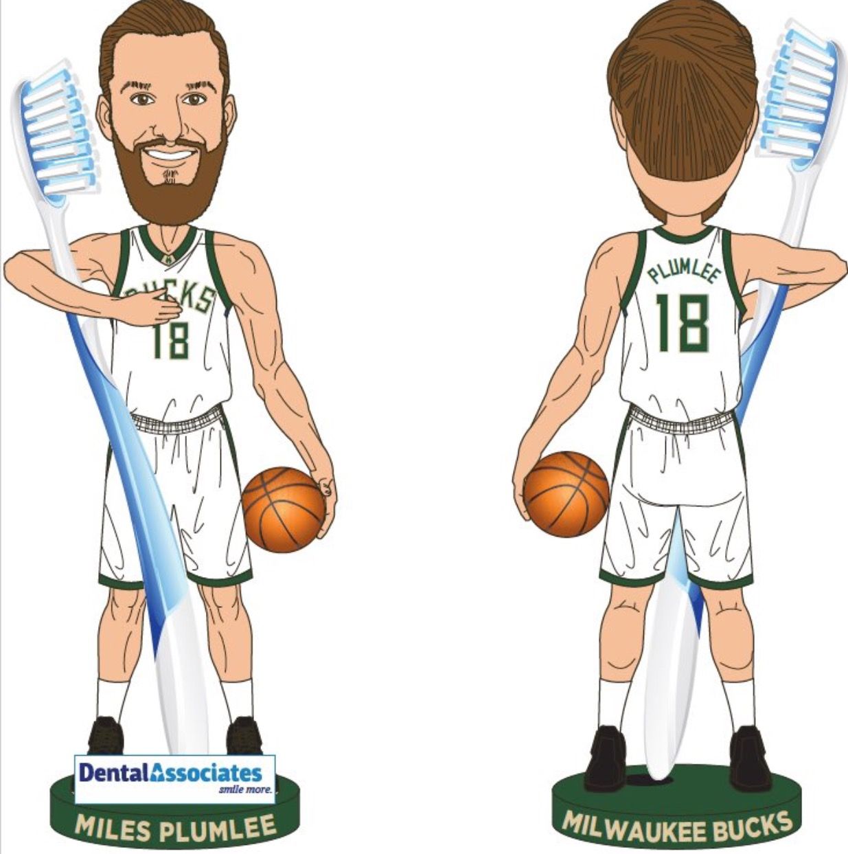 Milwaukee Bucks' Miles Plumlee bobblehead toothbrush leads list of NBA giveaways1235 x 1243