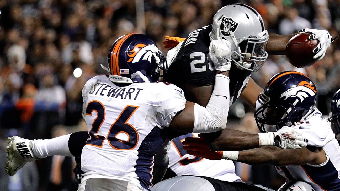 Denver Broncos' defense wilts late against run-heavy Raiders