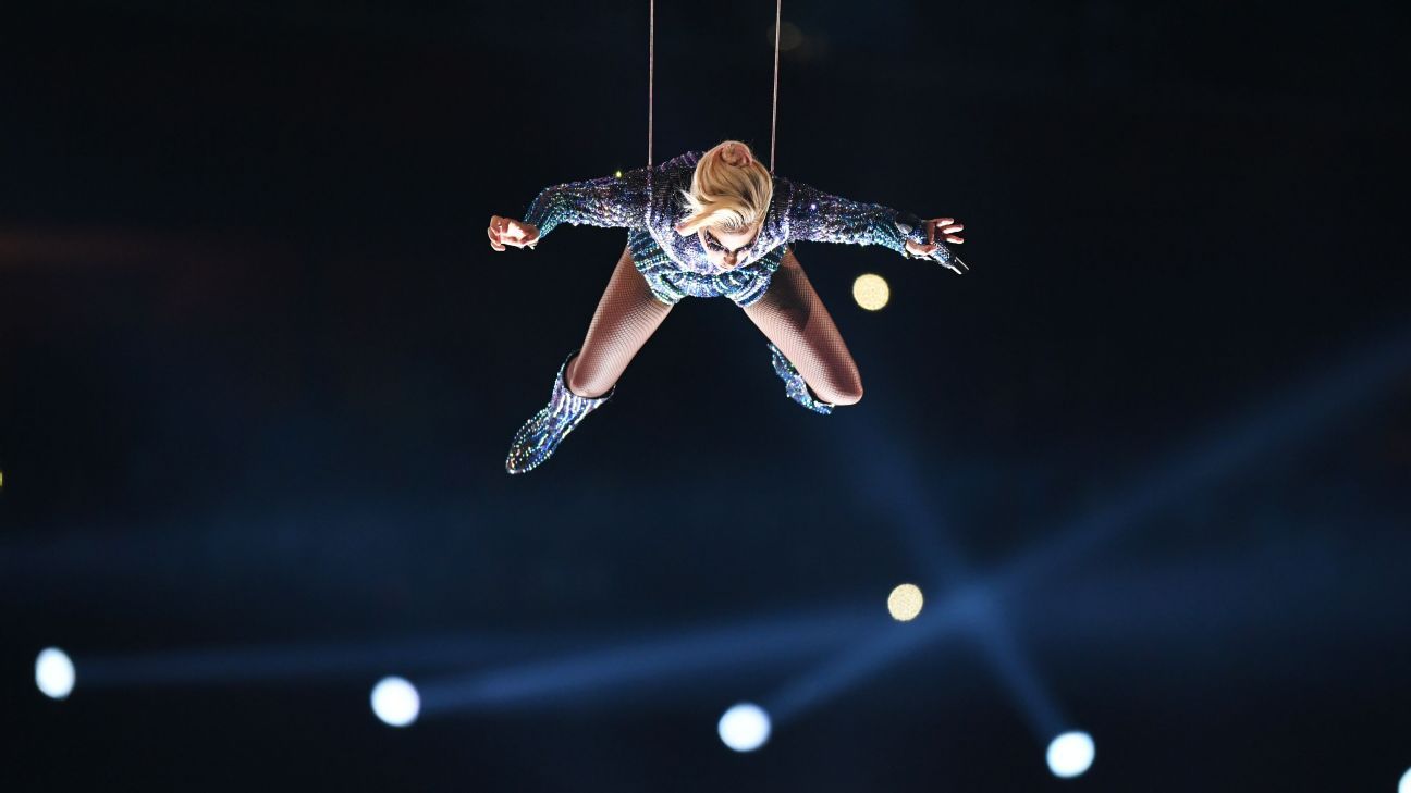 Lady Gaga makes highflying entrance to Super Bowl halftime show NFL