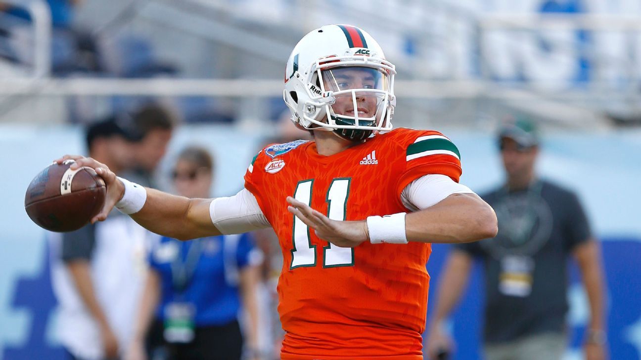 Quarterback Jack Allison will transfer from Miami - ESPN