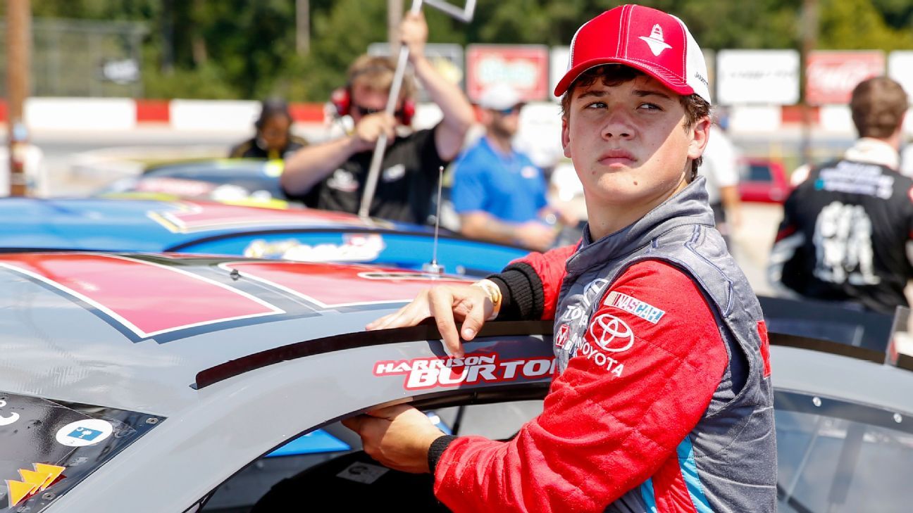 Harrison Burton celebrates first K&N Pro Series East win - ESPN