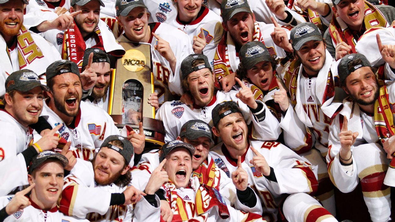 Denver Pioneers NCAA men's hockey title comes with added element of ...