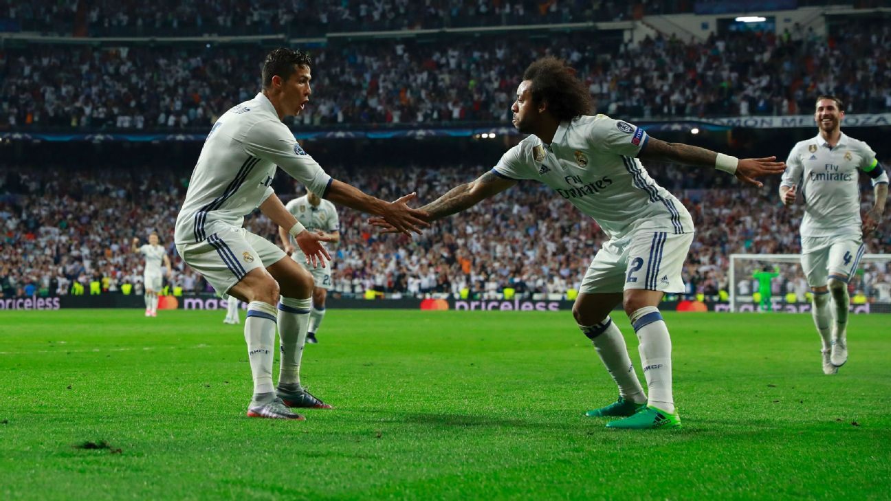 Cristiano Ronaldo and Marcelo earn 10s in Real Madrid superb Champions ...