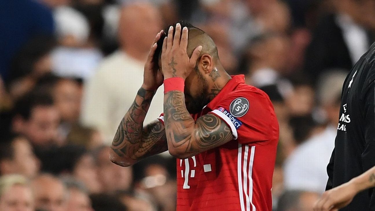 Havslug På jorden Kinematik Arturo Vidal's inevitable red card ends Bayern's Champions League hopes
