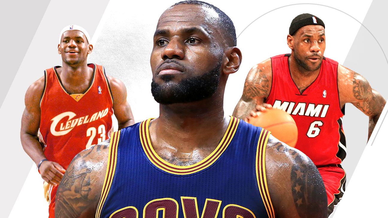 The Evolution Of Lebron James From Cleveland To Miami And Back espn in