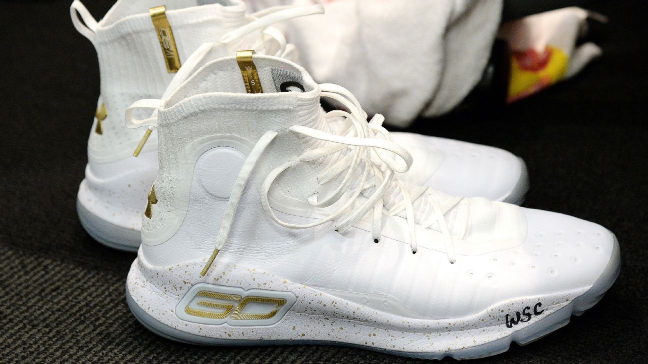Golden State Warriors' Stephen Curry debuts new shoe for NBA Finals
