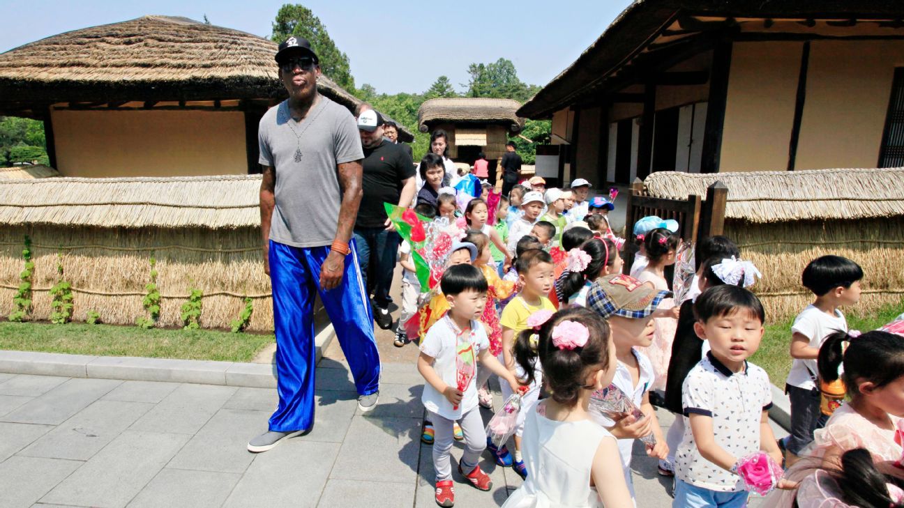 Dennis Rodman visits sports minister, athletes in North Korea ESPN