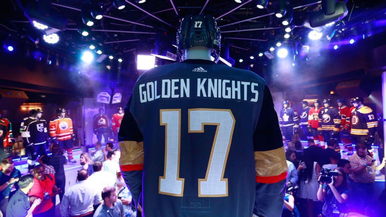 Vegas Golden Knights reveal first home jersey at Adidas event 