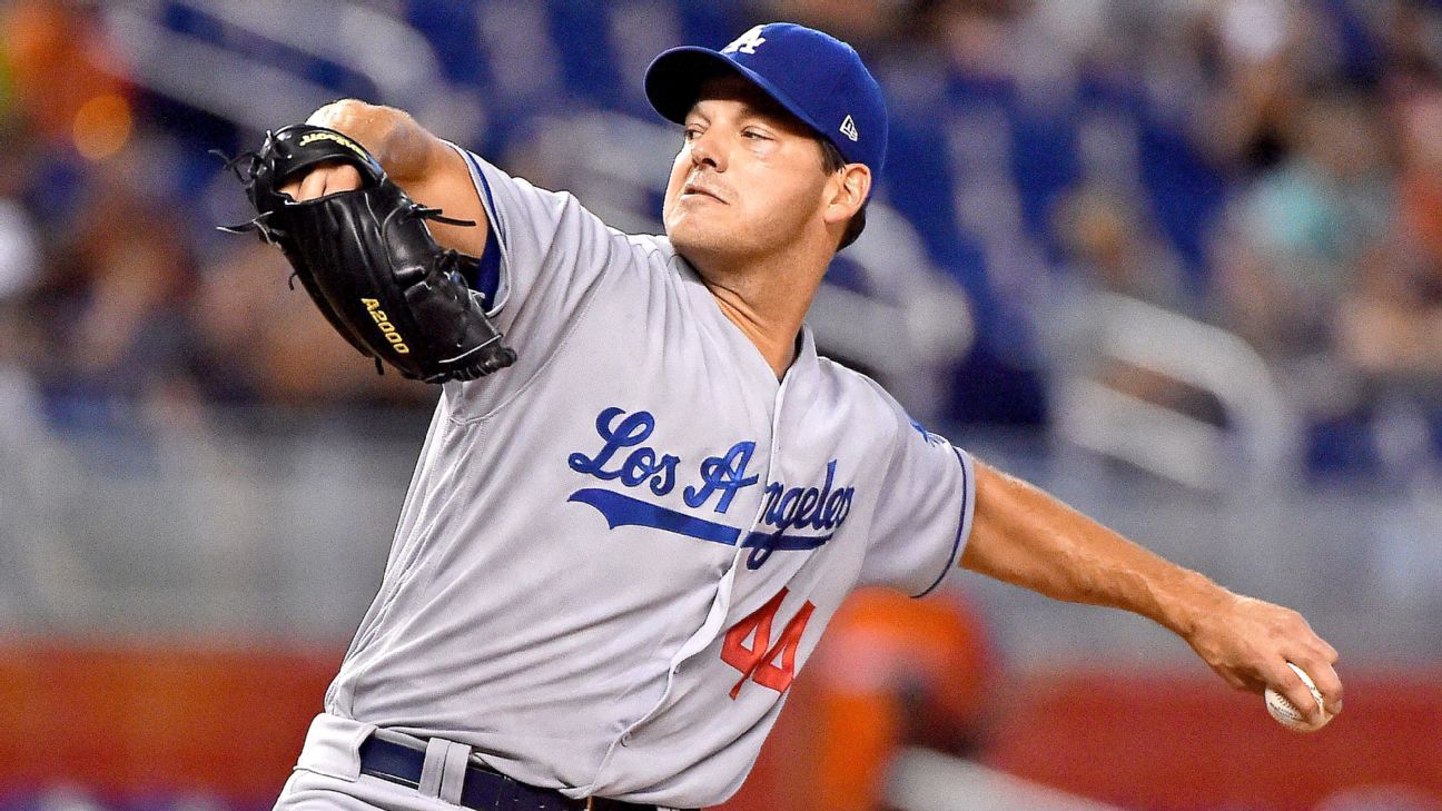 Los Angeles Dodgers pitcher Rich Hill taken to hospital after getting