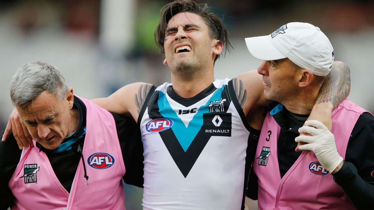 port-adelaide-s-chad-wingard-s-sprained-ankle-to-keep-him-sidelined