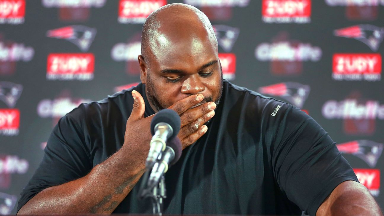 Vince Wilfork's emotion bubbles over when mentioning late parents - ESPN - New  England Patriots Blog- ESPN