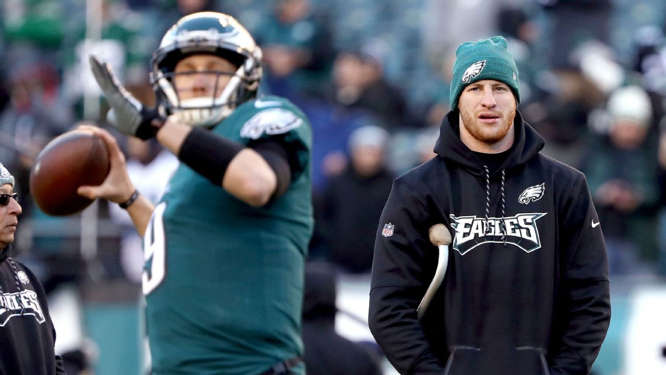 Carson Wentz drops IG picture wearing Eagles helmet, Commanders