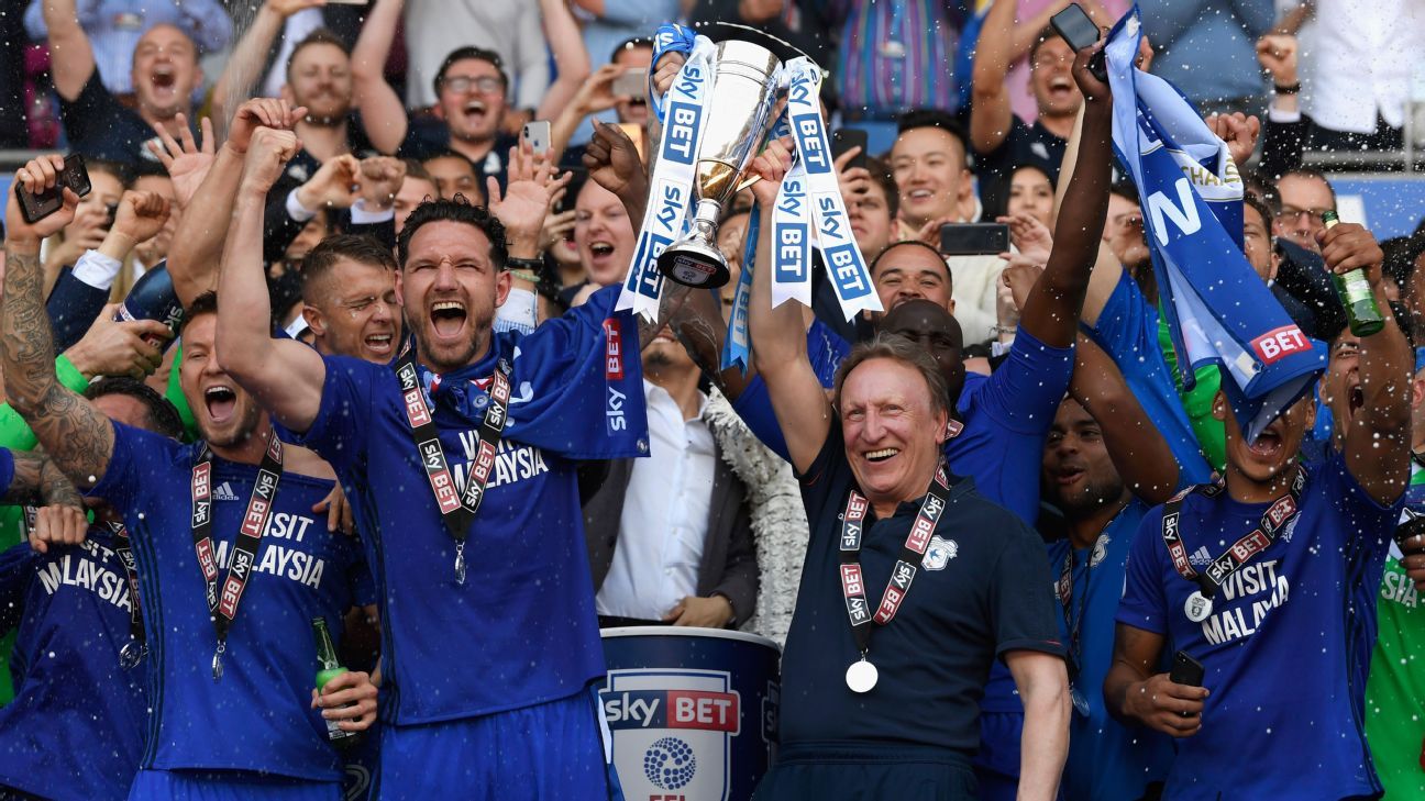 Cardiff City back in Premier League with Neil Warnock's eighth