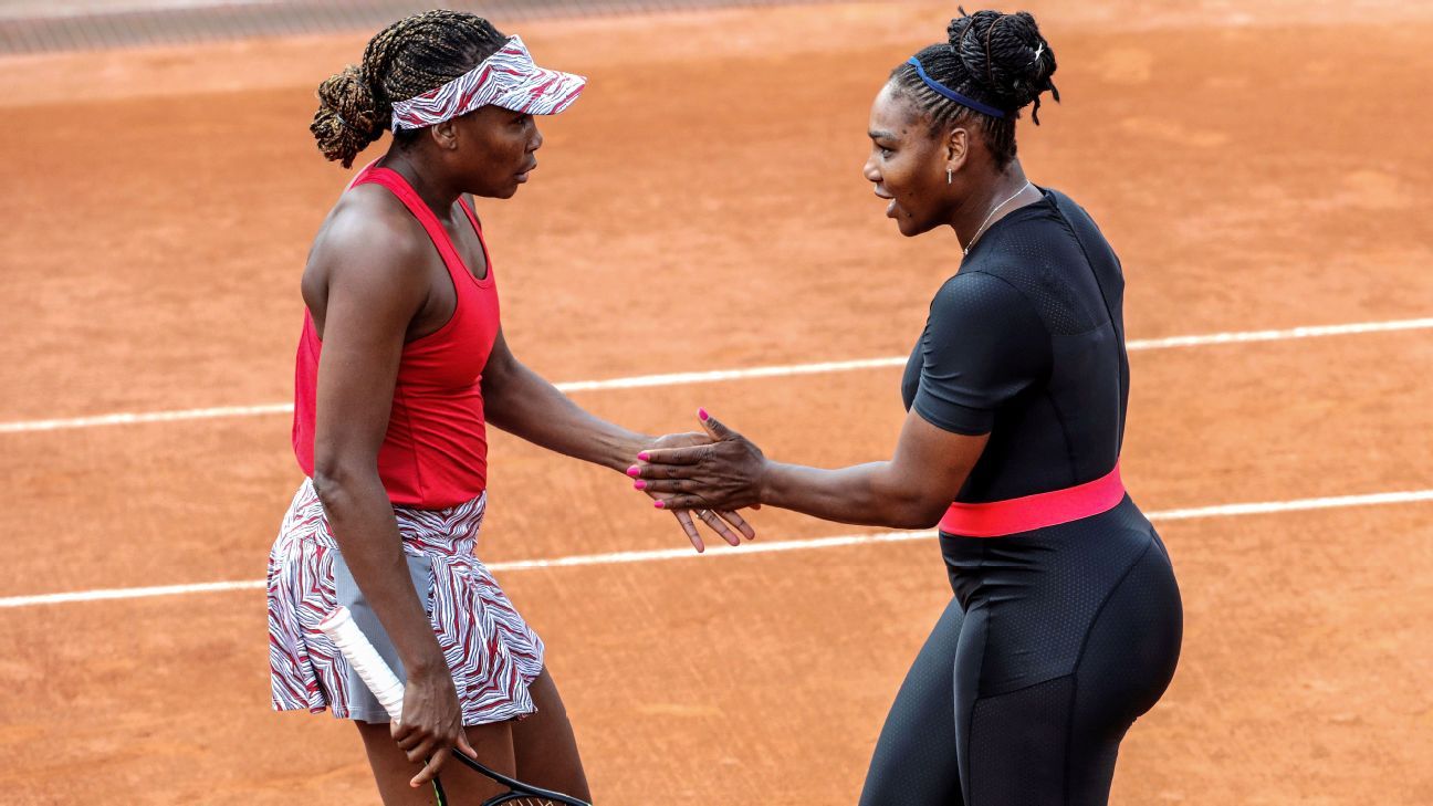 French Open doubles -- Serena Williams, Venus Williams team up for first Grand Slam win since 2016