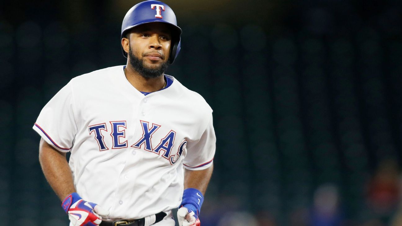 Texas Rangers Cambier, Elvis Andrus and Los Oakland Athletics, by Khris Davis