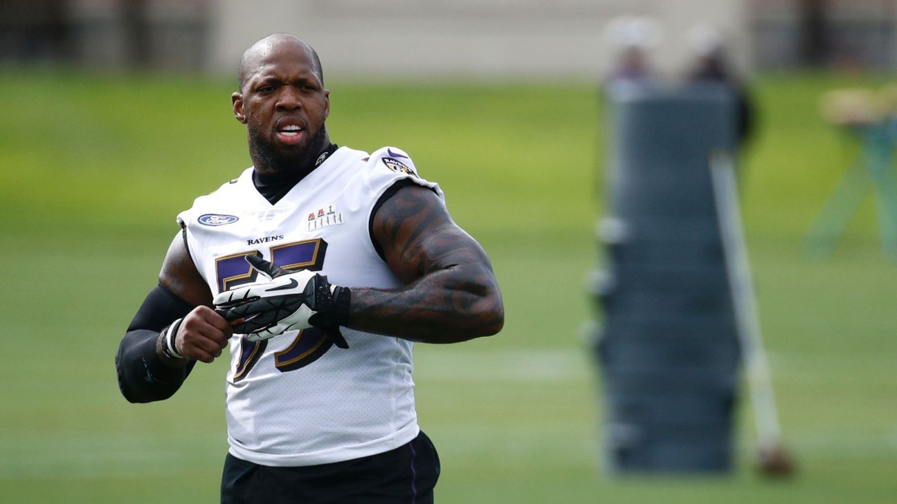 Baltimore Ravens' Terrell Suggs to leave team after 16 years for