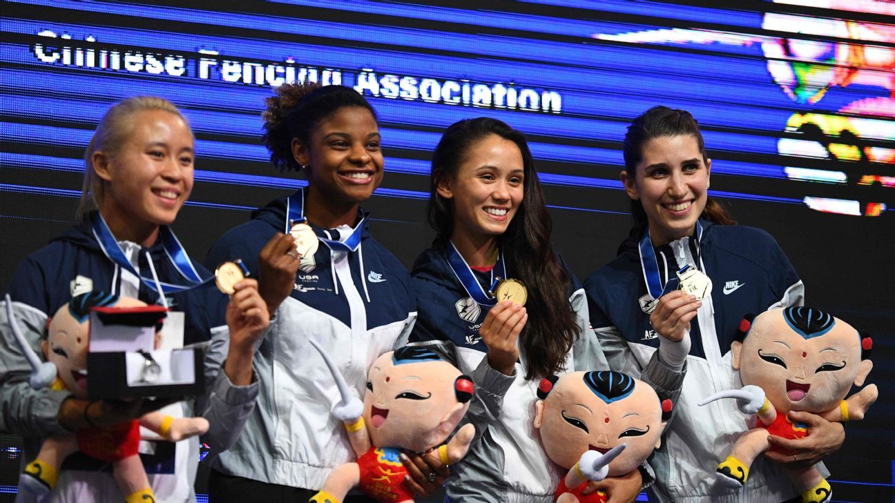 U.S. women's fencing team wins world title in foil discipline