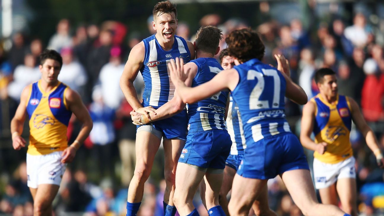 Afl North Melbourne Kangaroos Stun West Coast Eagles, Keep Season Alive 