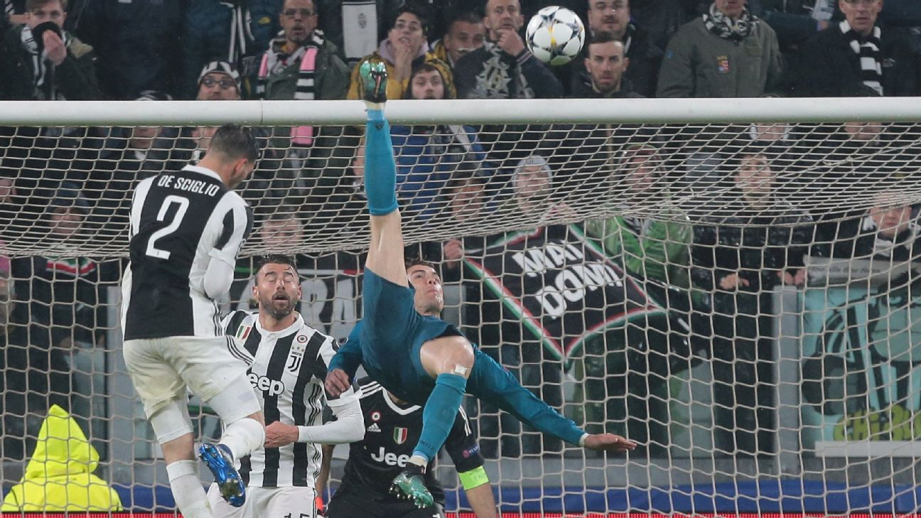 Cristiano Ronaldo bicycle kick against Juventus wins UEFA Goal of the