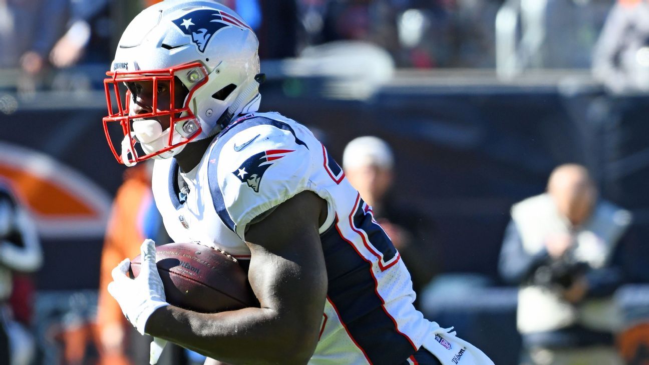 Sony Michel of New England Patriots ruled out vs. Chicago Bears - ESPN