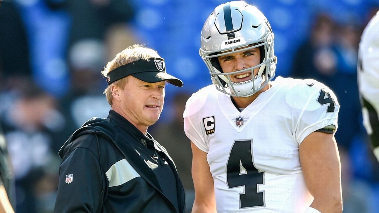 Jon Gruden salutes Derek Carr after QB leads Raiders past Saints