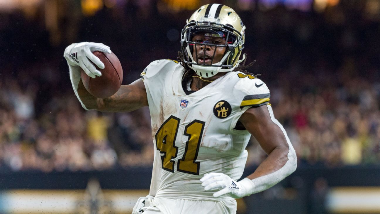 New Orleans Saints' Alvin Kamara ruled out for second straight game 