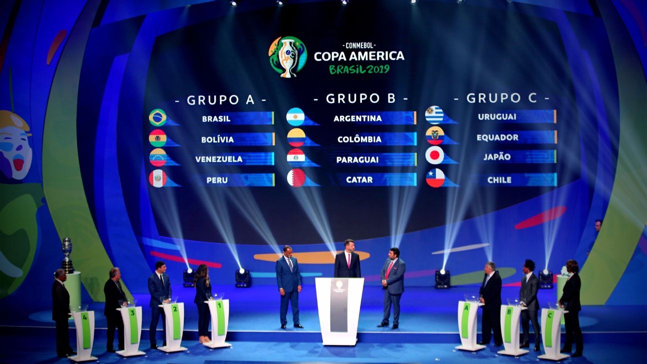 Tabela completa de jogos da Copa América 2019