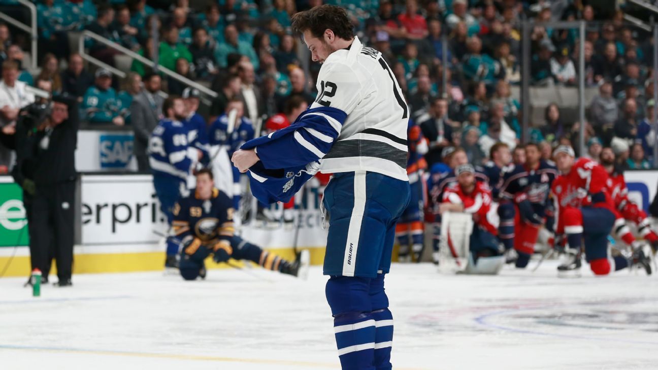 Auston Matthews pays homage to Patrick Marleau at the 2019 NHL All