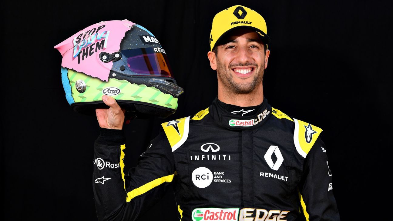 The message behind Daniel Ricciardo's 'stop being them' helmet - ESPN