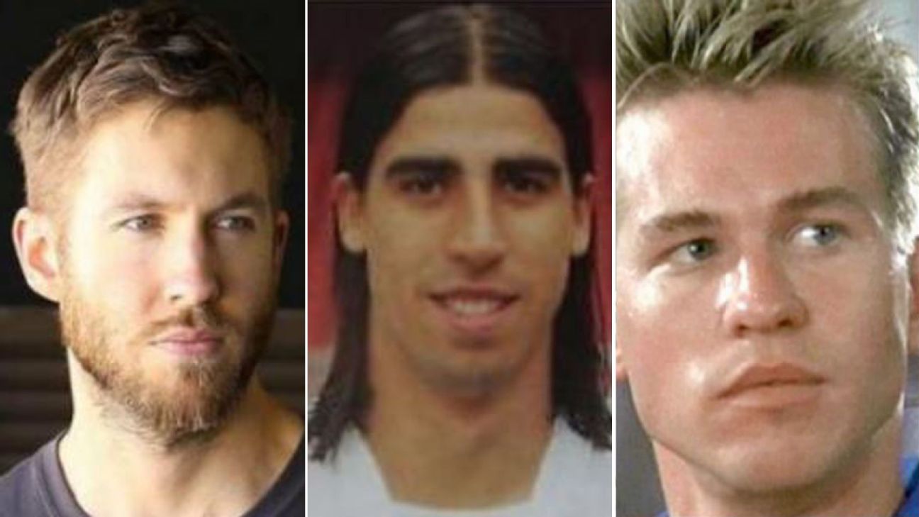 Football lookalikes Ramos compared to Calvin Harris, Sami Khedira and