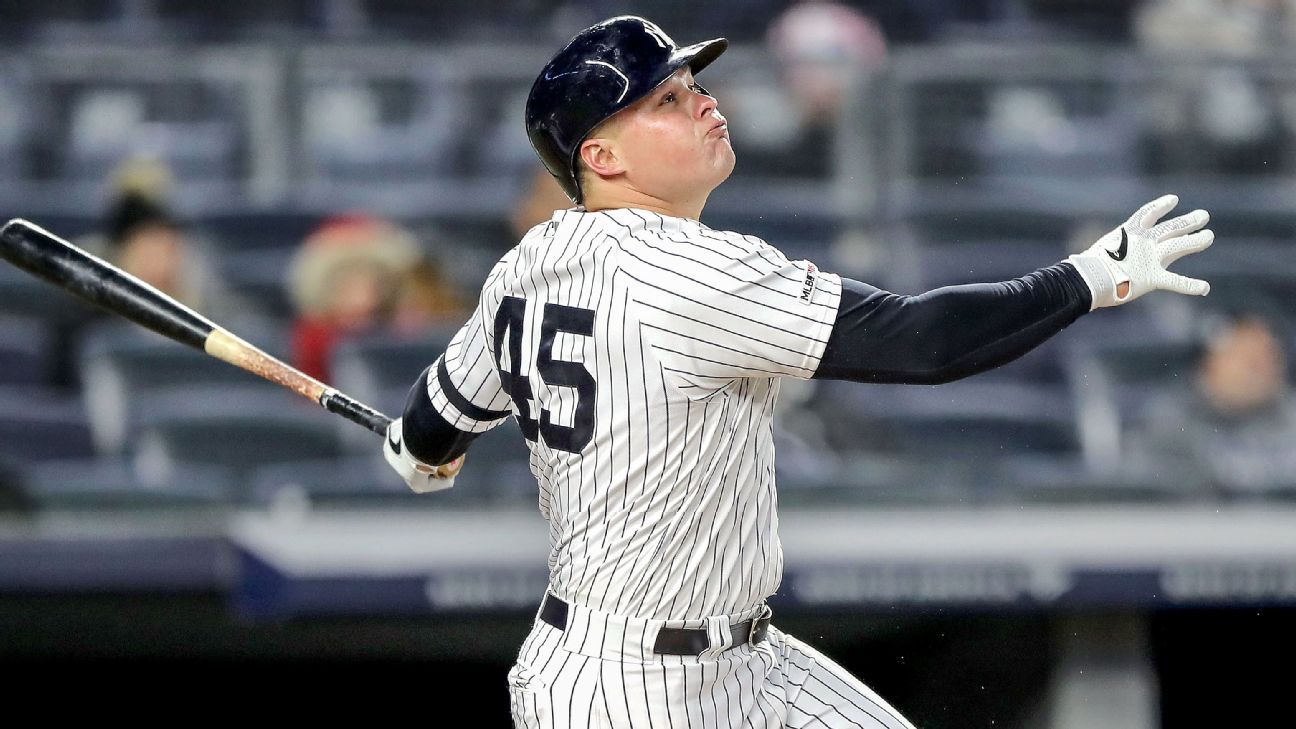 Luke Voit exits Yankees game with core muscle injury - Pinstripe Alley