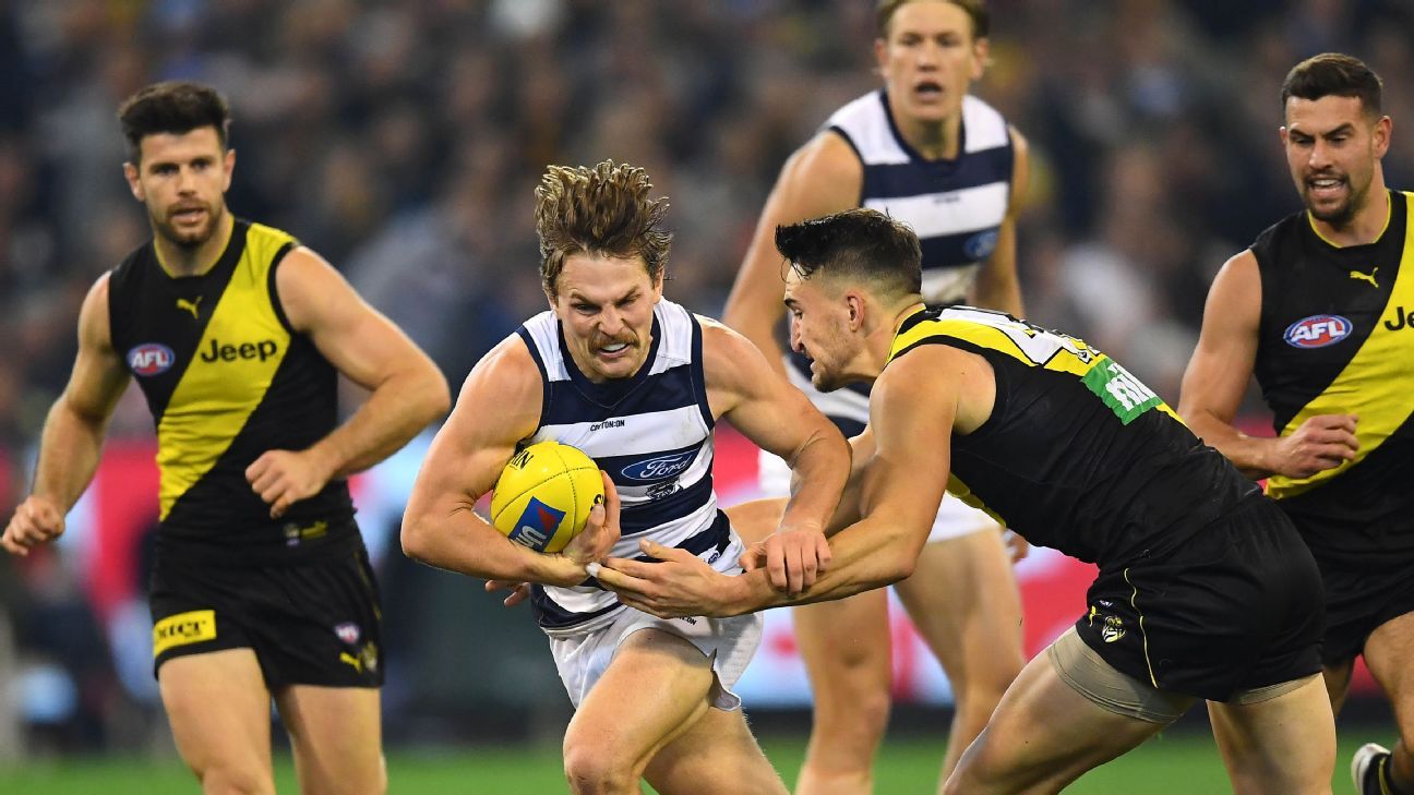 Geelong Cats start slowly then blow Richmond Tigers away