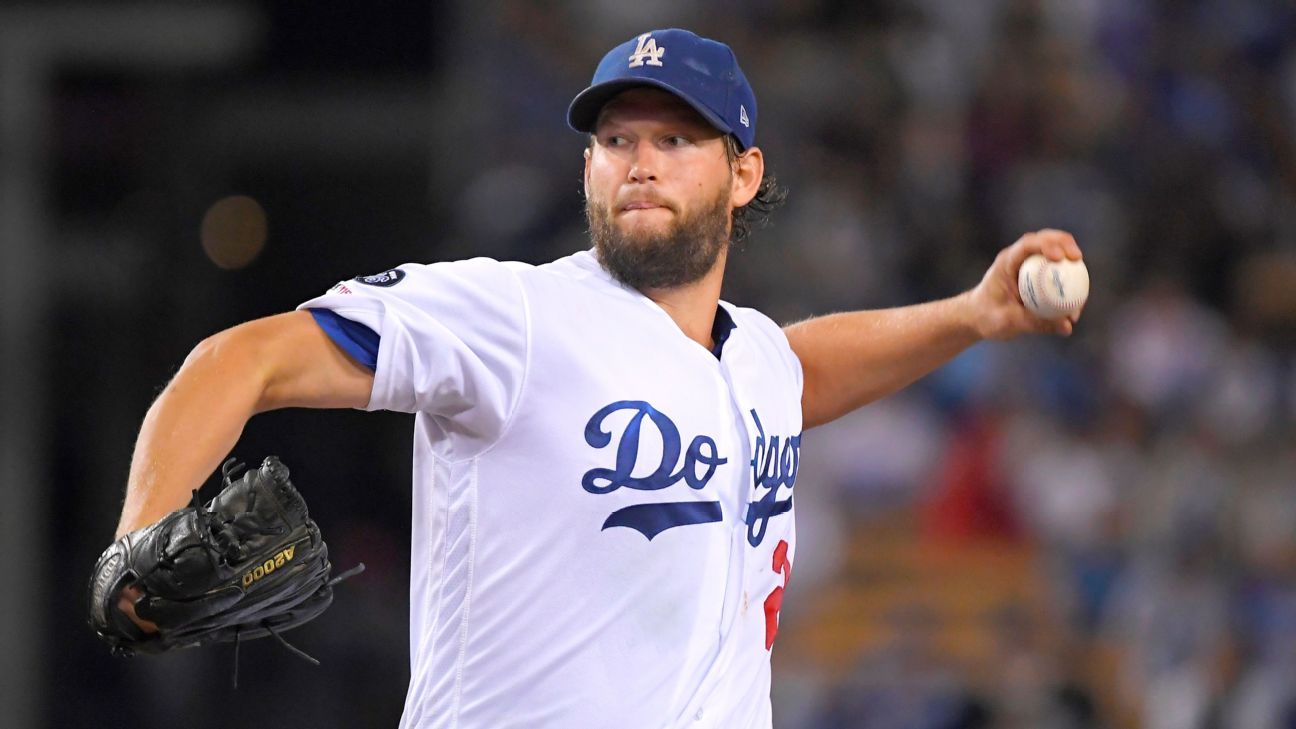 Dodgers' Clayton Kershaw (back) goes on IL; Dustin May to start vs. Giants - ESPN