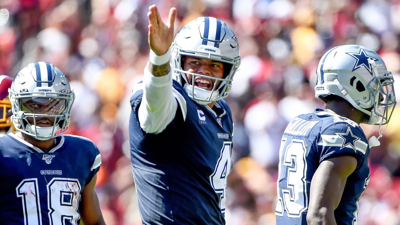 Cowboys Dak Prescott makes kid's day tossing him his hat