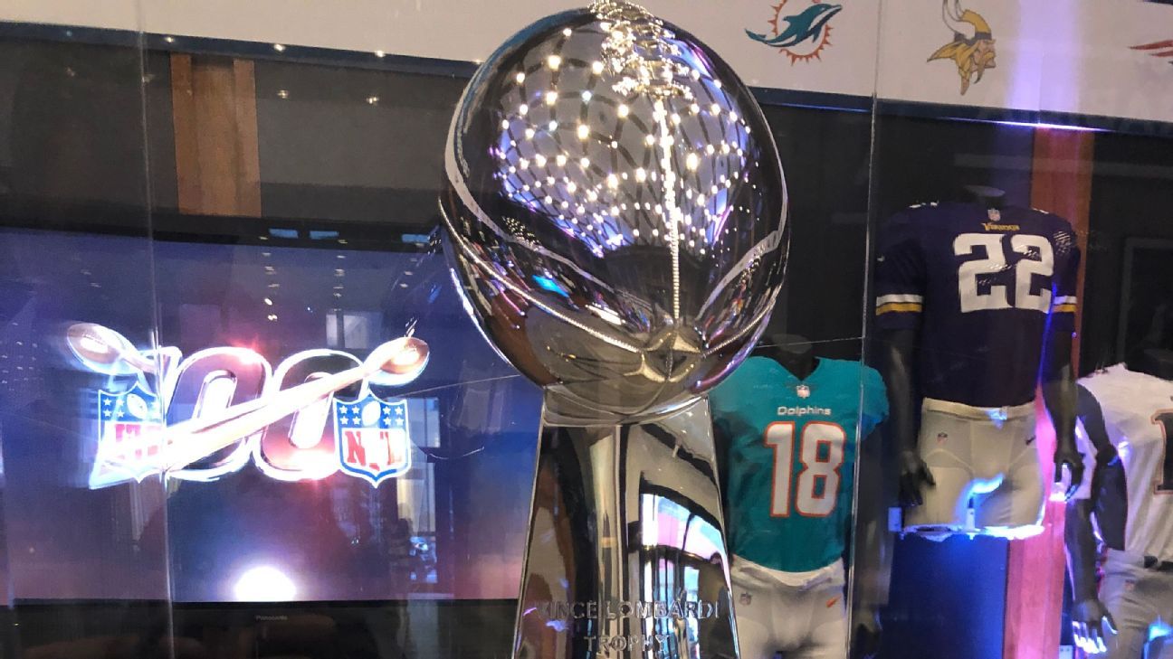 Lombardi Trophy on display at Pro Football Hall of Fame