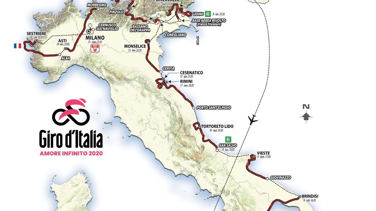 Se dieron a conocer las etapas del Giro de Italia 2020 ESPN