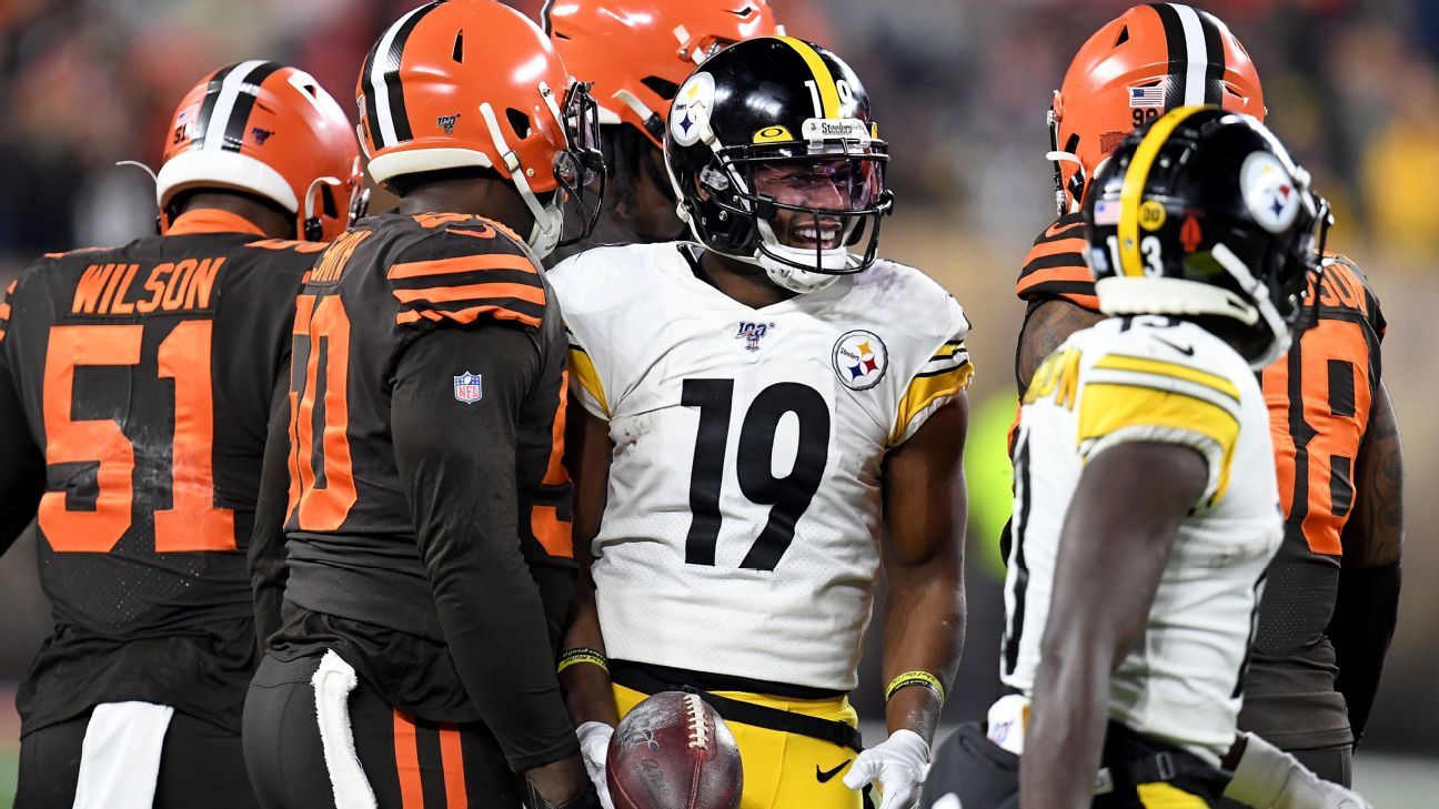 Steelers' JuJu Smith-Schuster out vs. Browns, James Conner 