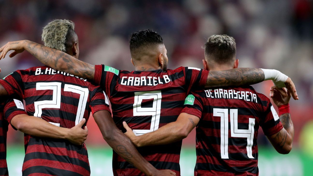 Flamengo x Liverpool Trio de ataque brasileiro tem números melhores do