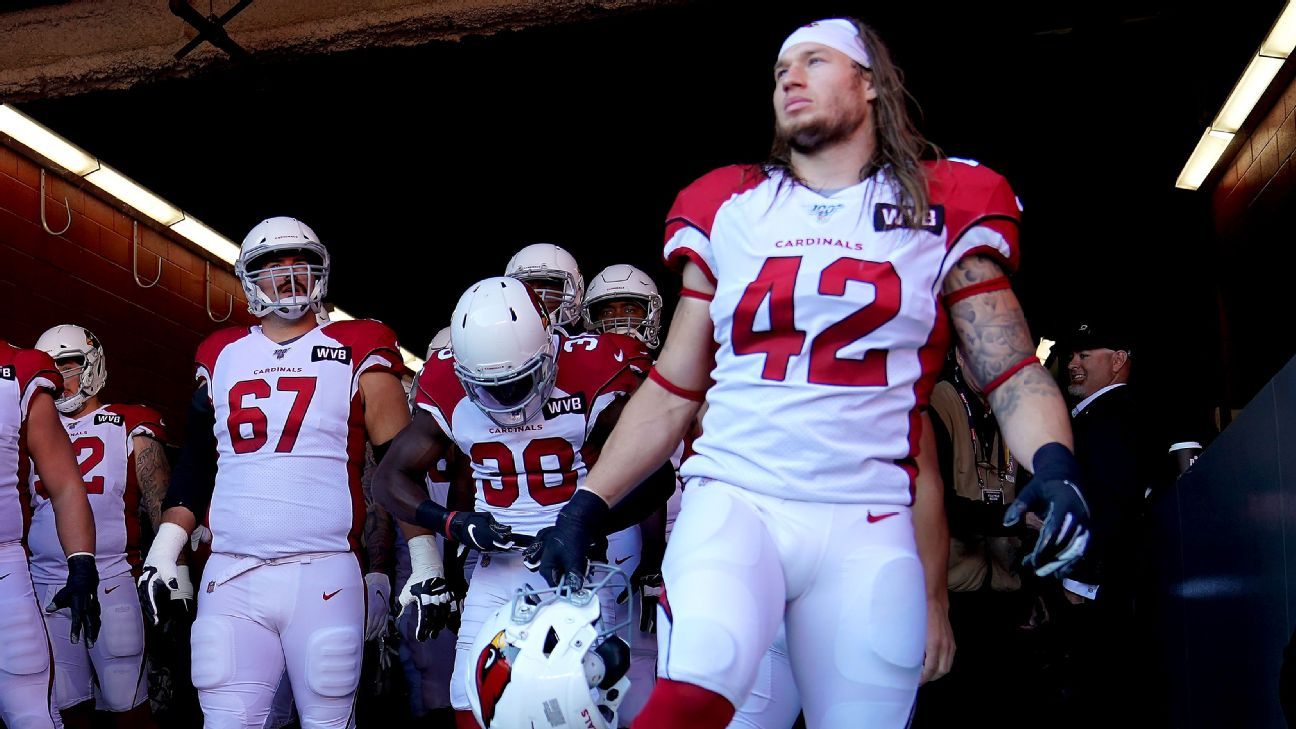 ARIZONA CARDINALS LB Dennis Gardeck CAPTAINS' 1-⭐STAR Iron-on C-PATCH + #8  PATCH