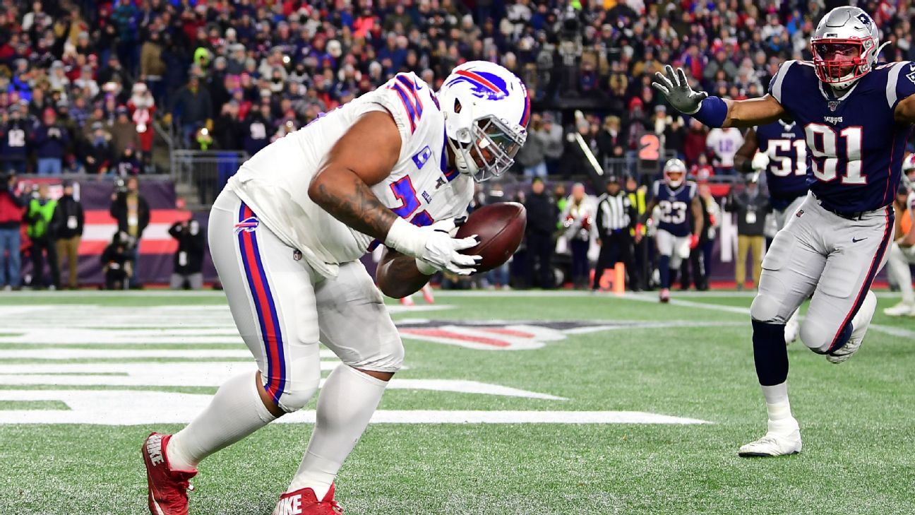 Buffalo Bills offensive tackle Dion Dawkins (73) warms up before an NFL  football game against the Kansas City Chiefs, Monday, Oct. 19, 2020, in  Orchard Park, N.Y. (AP Photo/Brett Carlsen Stock Photo - Alamy