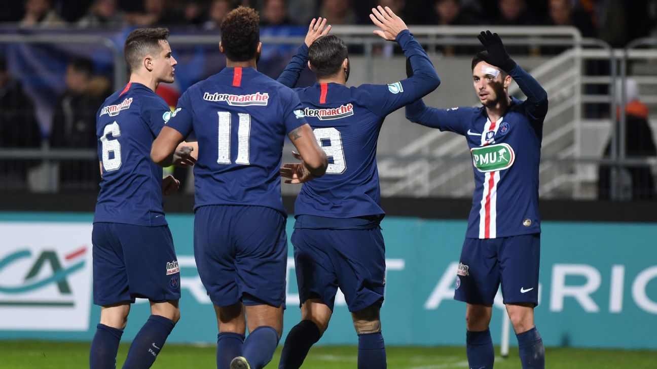Pau vs. Paris Saint-Germain - Football Match Summary - January 29, 2020 ...