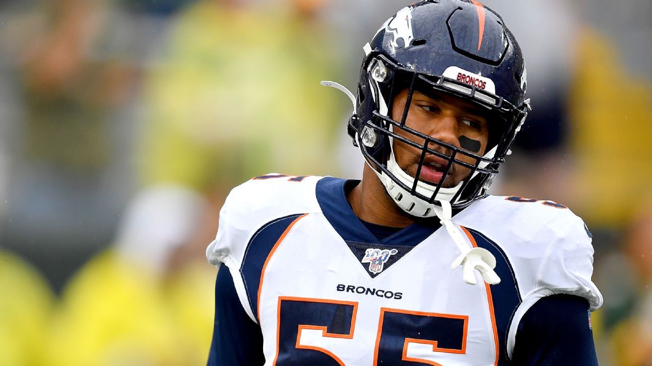 Broncos linebacker Bradley Chubb out with injured ankle