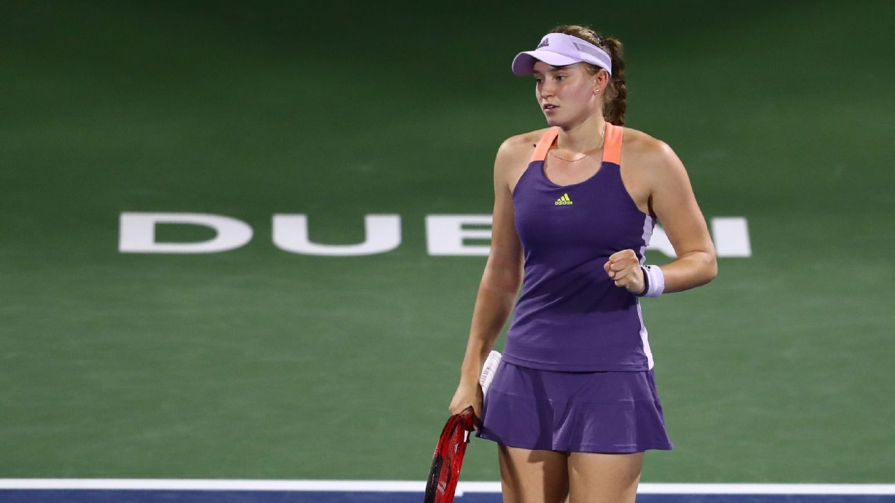 Elena Rybakina sets up Dubai final with top seed Simona Halep