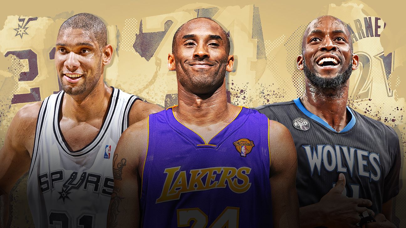 Kobe Bryant, Tim Duncan, Kevin Garnett lead star-studded ...