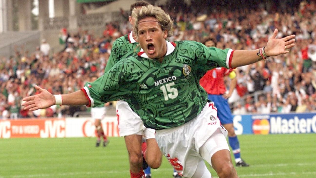 mexico jersey world cup 1998 cuahutemoc blanco seleccion mexicana chivas america 