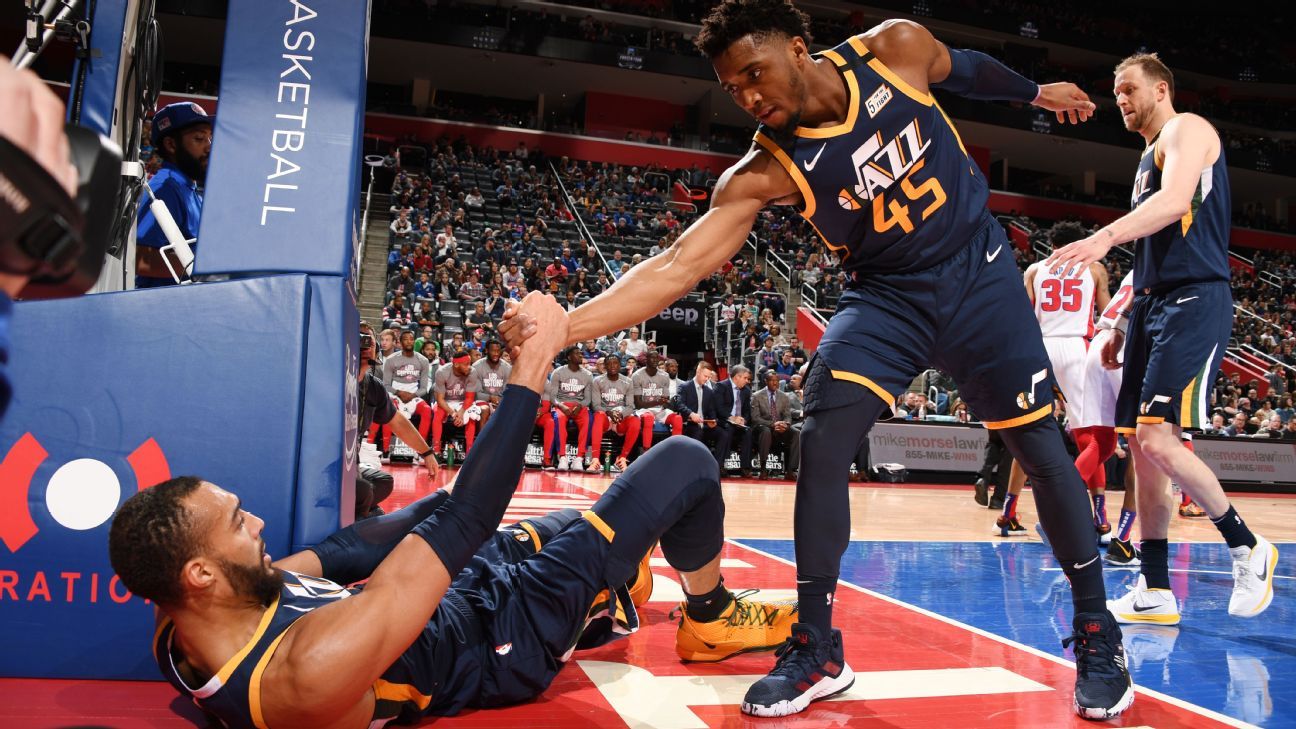 Utah Jazz stars Donovan Mitchell and Rudy Gobert and the rift