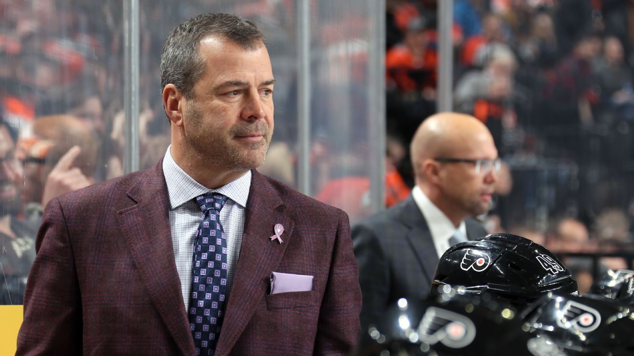 Philadelphia Flyers fire head coach Alain Vigneault after eighth straight loss, NHL sources say