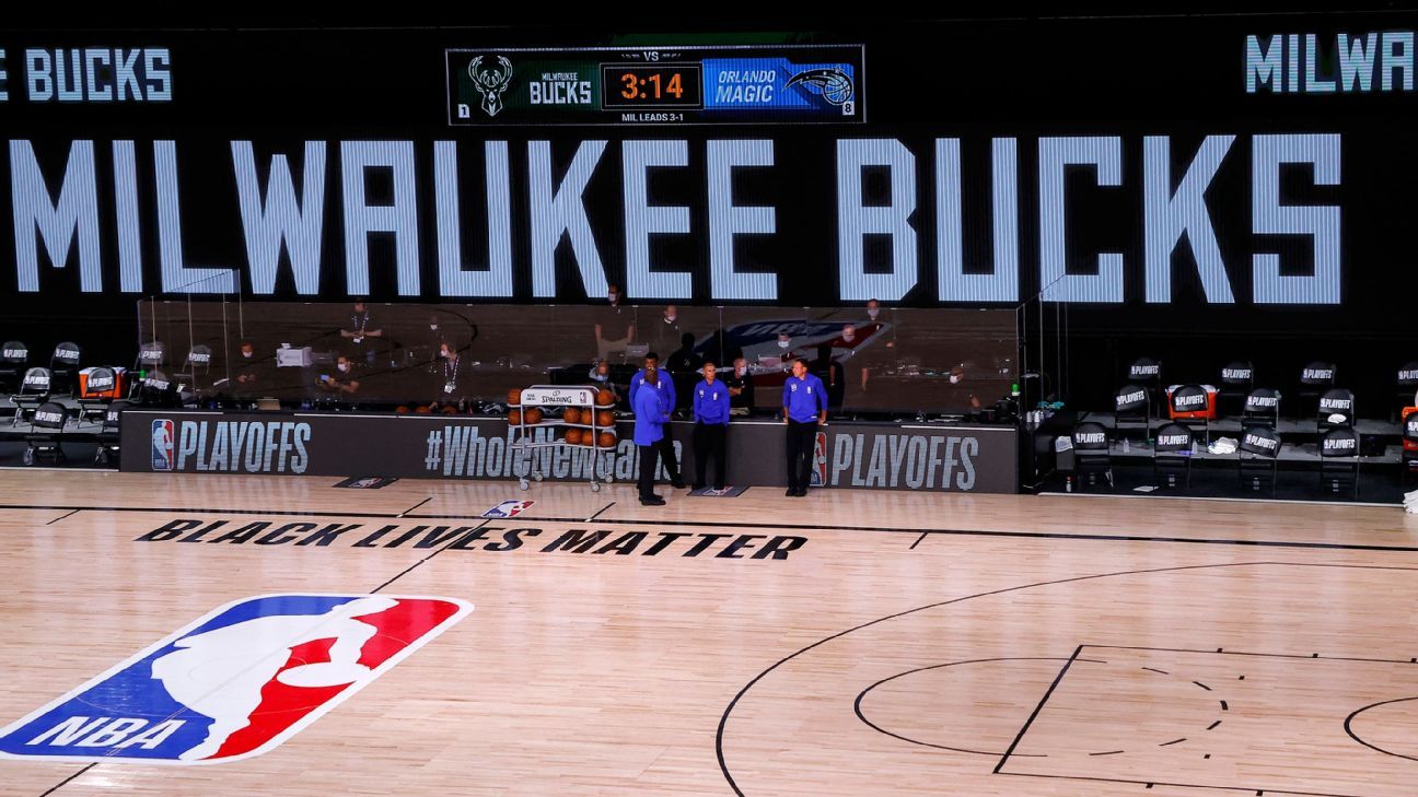 Three Game 5s set for Wednesday postponed after Bucks' decision to